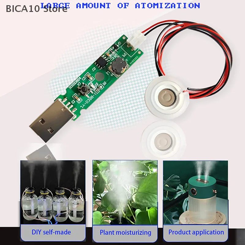 USB 5V 1.5-2W 초음파 분무 가습기 모듈 DIY 보습 변환기 안개 제조기 Atomize 고무 가스켓 키트