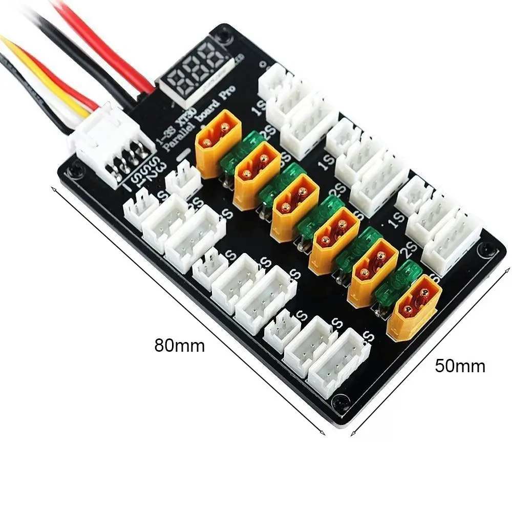 XT30 Plug Lithium Battery Charger 1S-3S Plastic Parallel Charging Board Parallel Connection for IMAX B6 Balance Charger