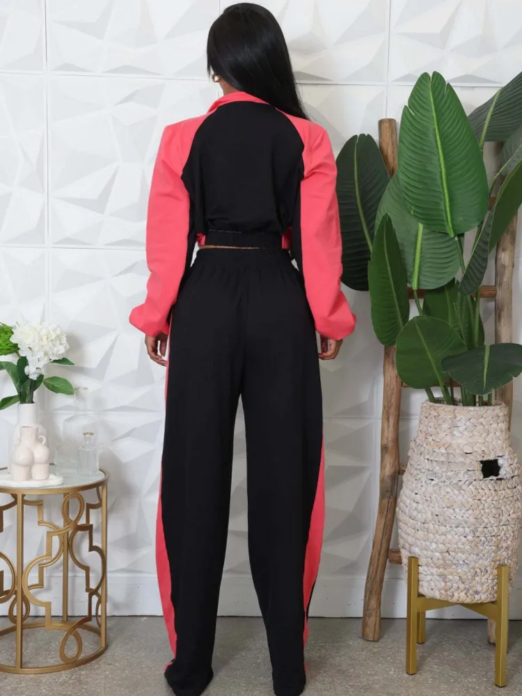 Set da donna da 2 pezzi 2025 Nuovo arrivo Autunno Inverno Set coordinati Set da due pezzi Top e pantaloni a gamba larga Abiti Abiti Abbigliamento