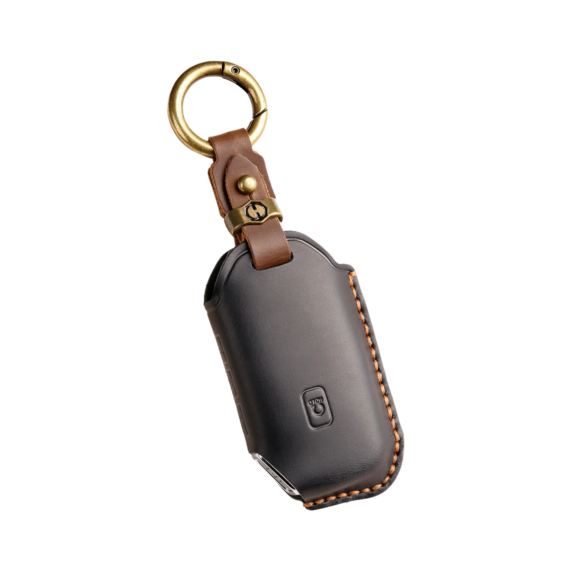 Custom Leather Key Fob Cover for Kia (Sportage/New K3/K5 GT/KX5/KX3 Aopao/Celtos) - Scratch-Resistant Key Case with Chain
