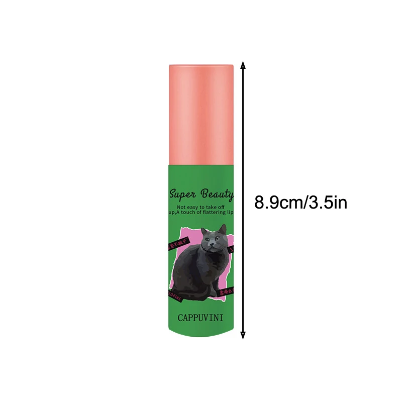 Cappuvini Cute Cat Lip Mud Matowa Kremowa Tekstura Pomadka w Płynie Aksamitna Pomadka Długotrwała Wodoodporna Czerwona Pomadka do Ust Makijaż