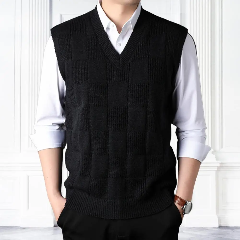 

Men's Thickened Casual Sweater Tank Top Autumn and Winter Warm Men's Vest