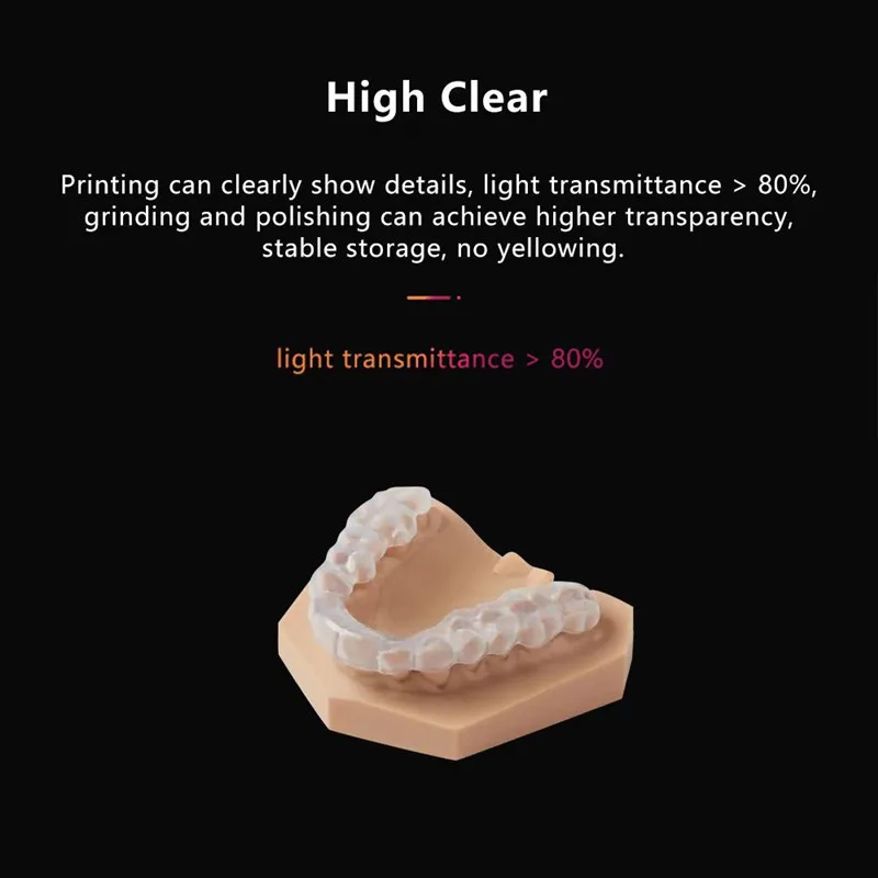 IFUN 500g 1kg Dental Occlusal Splint 3D Resin High Precision UV LCD DLP Printing Easy to Print Toughness Dimensional Accuracy