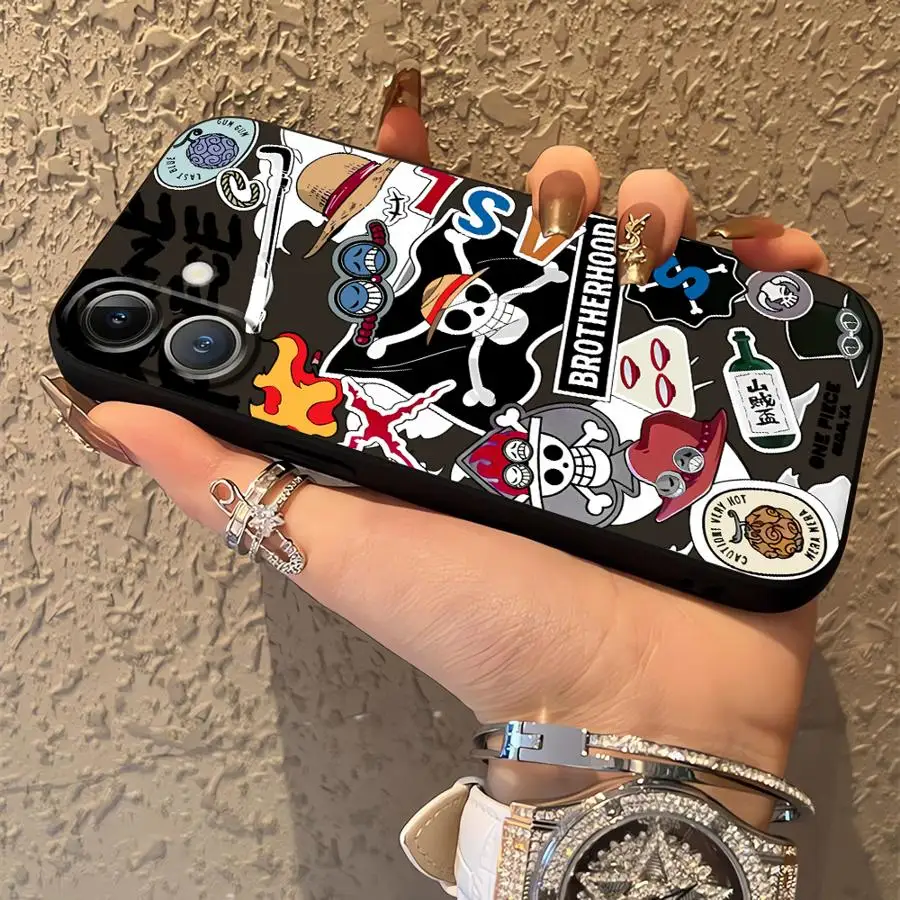 Coque arrière souple pour iPhone 15 Plus 14 SE 17Air X XS XR 11 13 Mini 12 7 8 17 16 Pro Max, personnages d'anime Cool