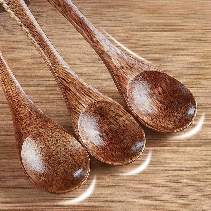 ABCA-Small Wooden Spoons, 60Pcs Wooden Teaspoon For Cooking Small Condiments Spoon, Mini Wooden Honey Spoon For Daily Use