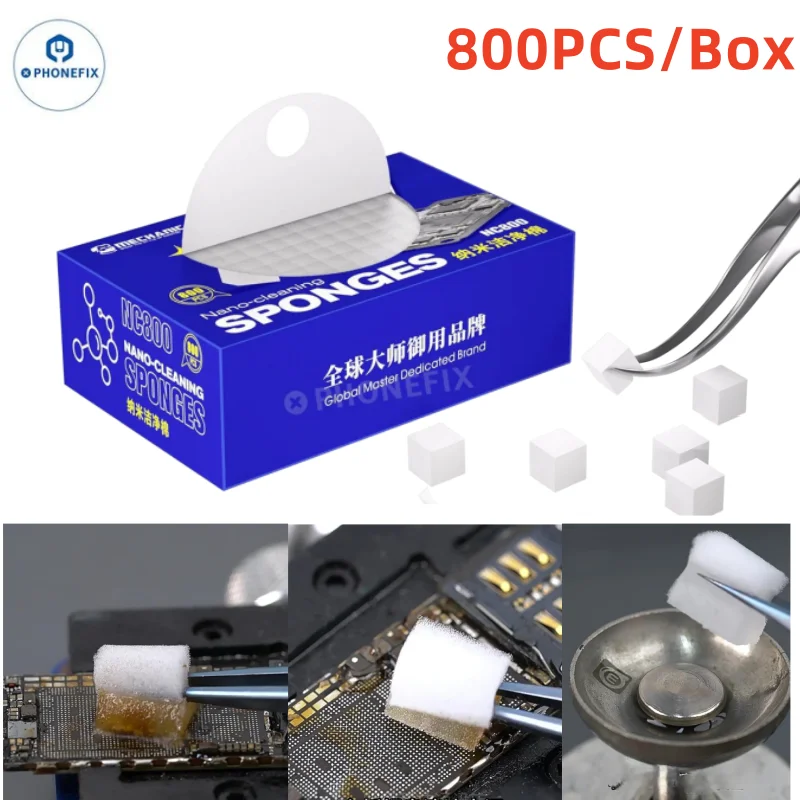 ช่าง NC800 NANO ฟองน้ําทําความสะอาดไม่มีสารตกค้างหน้าจอโทรศัพท์ PCB เมนบอร์ดกระจกด้านหลังกล้อง SOLDER FLUX น้ํามันกรอบเครื่องมือทําความสะอาด