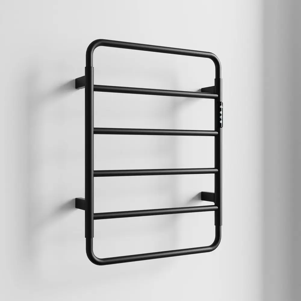 

Настенная вешалка для полотенец с подогревом 18,7 дюйма, интеллектуальным таймером с сенсорным экраном и емкостью 6 полотенец, полированная нержавеющая сталь 304 для Ba