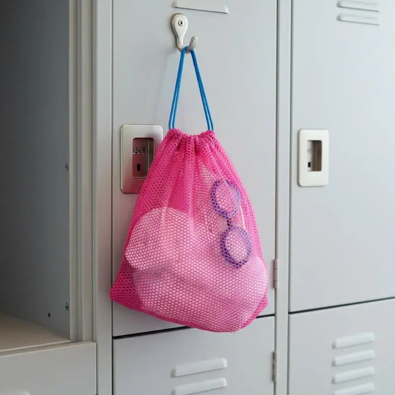 Nylon Mesh Drawstring Storage Pouch Lightweight Breathable Multi-purpose Organizer for Makeup Travel Small Items