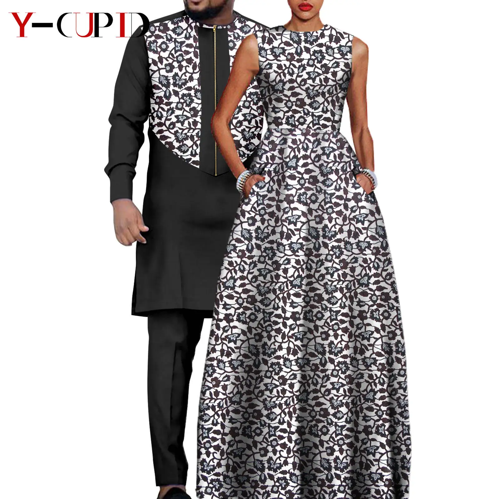 open lace back dress MaxPick African Couple Outfits Men's Wear with Women's Wear Wedding Party  Batik Fashion Design Traditional XXS 619 12 Men at Amazon Men's Clothing  store