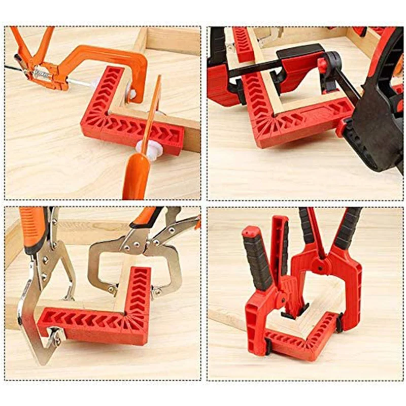 

TKOH-40Pcs Positioning Squares For Woodworking, 90 Degree Corner Right Angle Clamps Carpenter Corner Clamping Square Tool