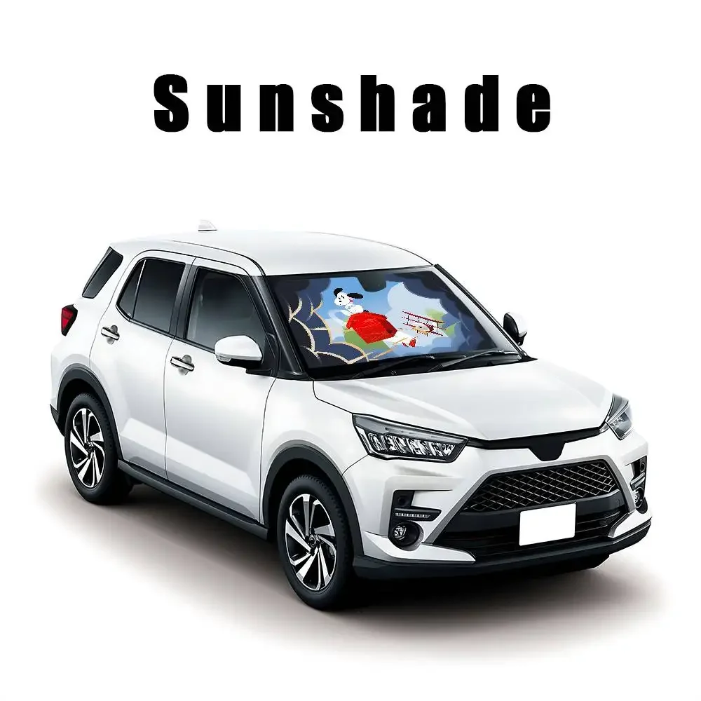 Kawaii S-sNooPyS Klassischer, stilvoller und trendiger Windschutzscheiben-Sonnenschutz, Auto-Windschutzscheibenabdeckung, Auto-Sonnenschutzvorhang, Auto-Sonnenschutz – Detail 10