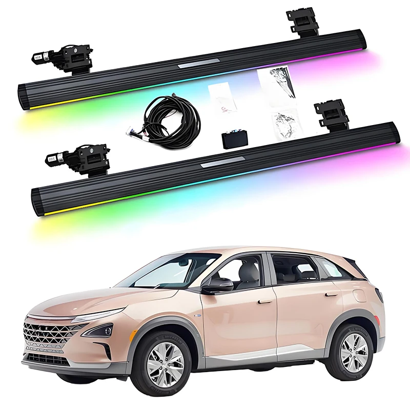

Retractable Running Boards Neon LED Side Steps Nexo 2018-2024