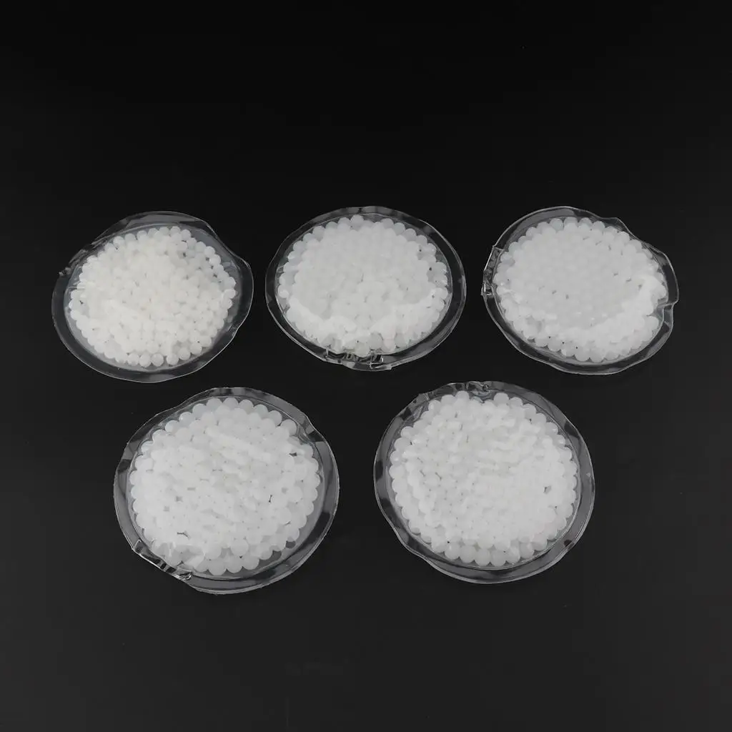 5pcs Round Reusable Gel Heat Cold Pack Freezable Microwavable Mask for Tired Eyes Injuries Headaches Eyes