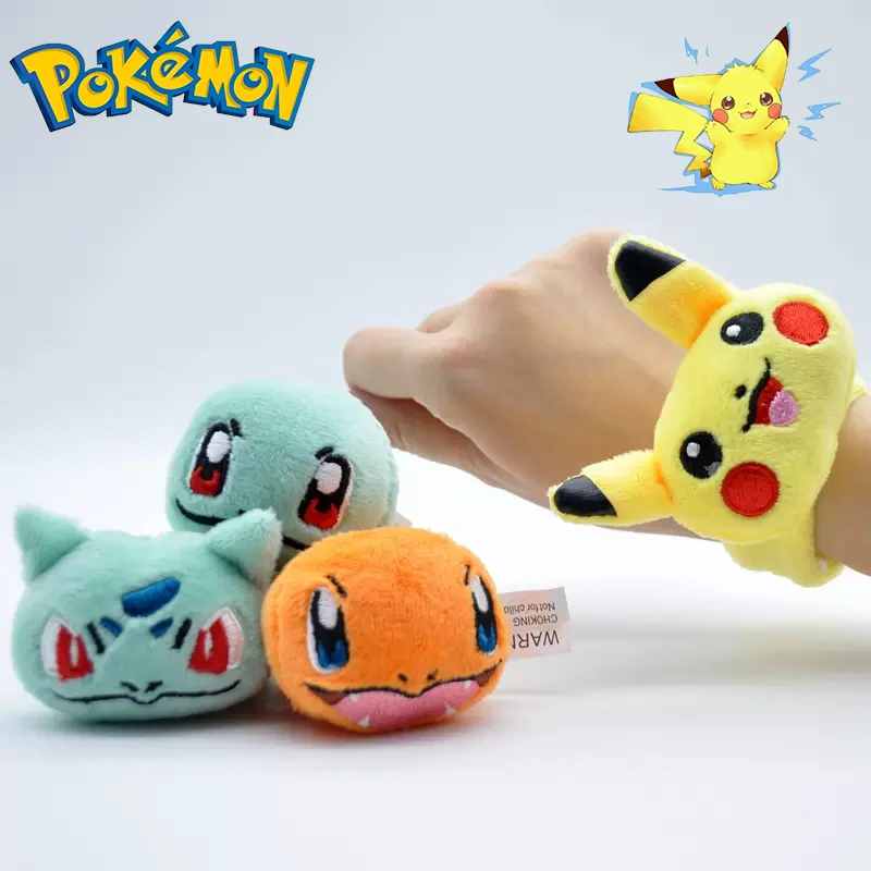 Pokemon Plush Bracelet Pikachu Genie Turtle Doll Super Soft Crystal Pop Circle Holiday Dress Up festival Gifts