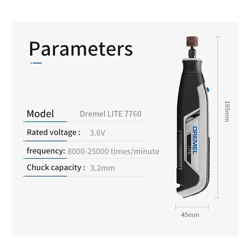 Imagem -06 - Mini Ferramenta Rotativa Dremel 7760 Moedor Elétrico sem Fio Recarregável 3.6v Caneta de Engraing de Lixo Disco de Corte Máquina de Perfuração em