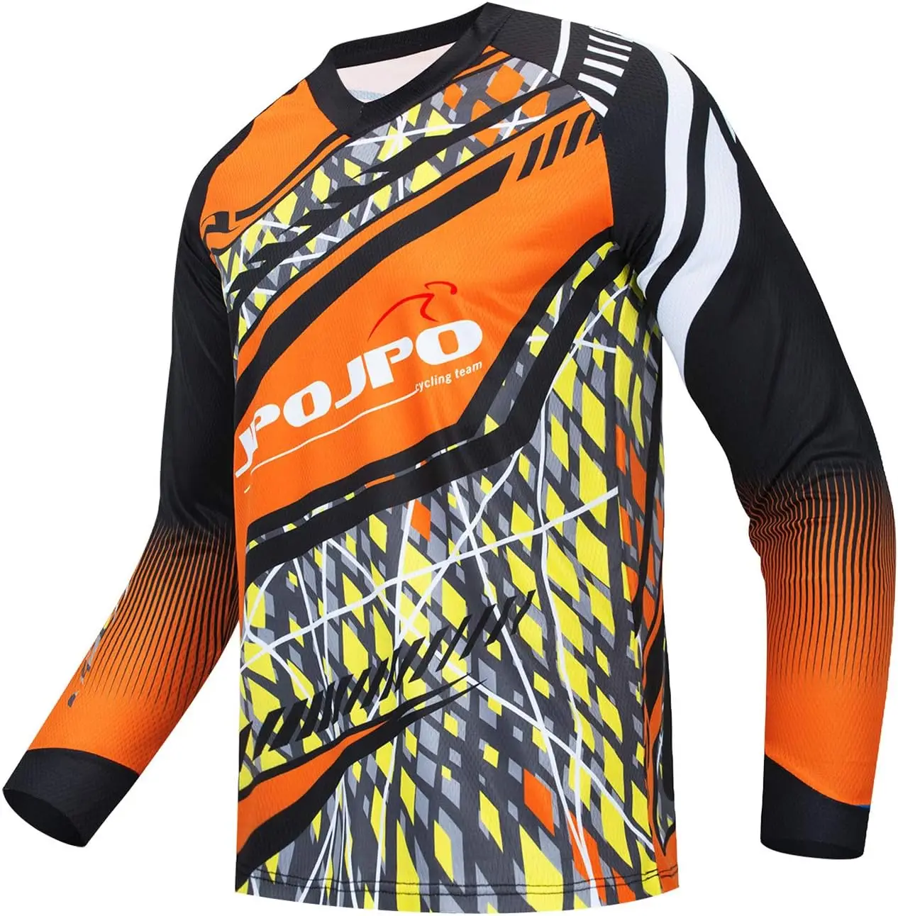 الرجال الدراجات الملابس الدراجات الجبلية دراجة نارية عبر البلاد الملابس موضة تنفس التجفيف السريع بأكمام طويلة تي شيرت #4