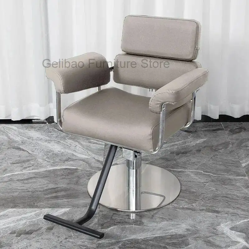 

Luxury Makeup Chair Professional Hairdresser Braiding Hair Salon Adjustable Barber Chairs Nail Beauty Stylist Pink Red Cut Pump
