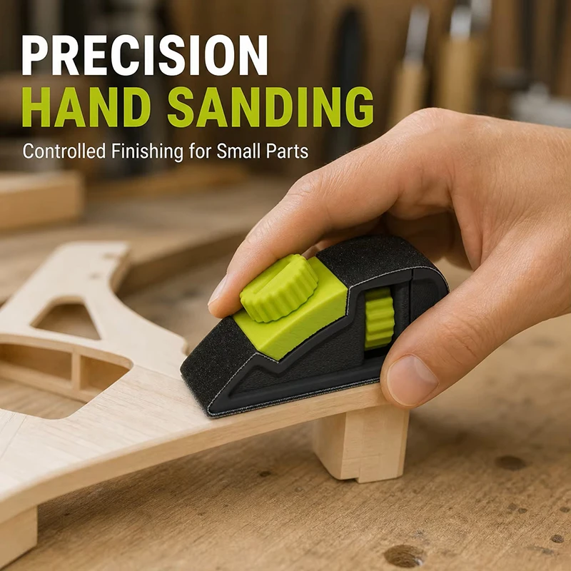 Adjustable Tension Handheld Sandpaper Holder Clamp for Woodworking Models Polishing Sanding Tool with Quick Change Design