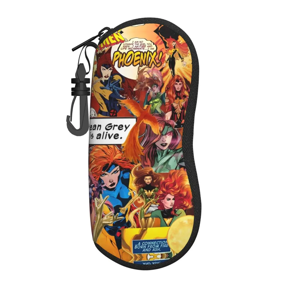 

X-Men Jean Grey Phoenix Glasses Case Unisex Protective Flames Force Reading Protector Charming Eyeglasses Box