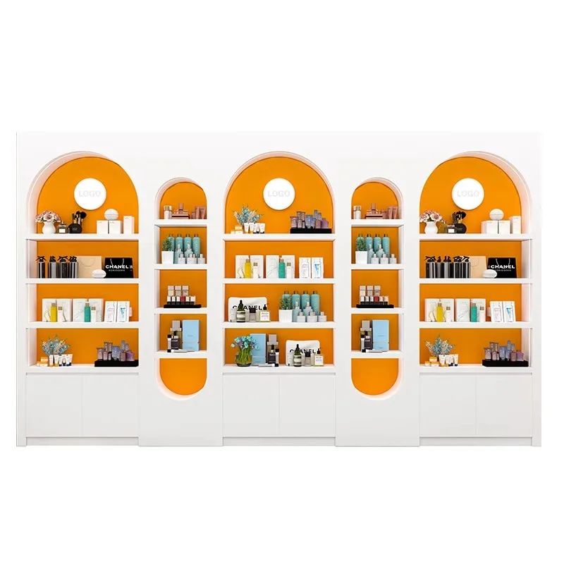 YTYIN خزانة طلاء الأظافر عرض موقف عرض مستحضرات التجميل لأكياس الأحذية ومستحضرات التجميل حامل عرض متعدد الاستخدامات لمنتجات الجمال