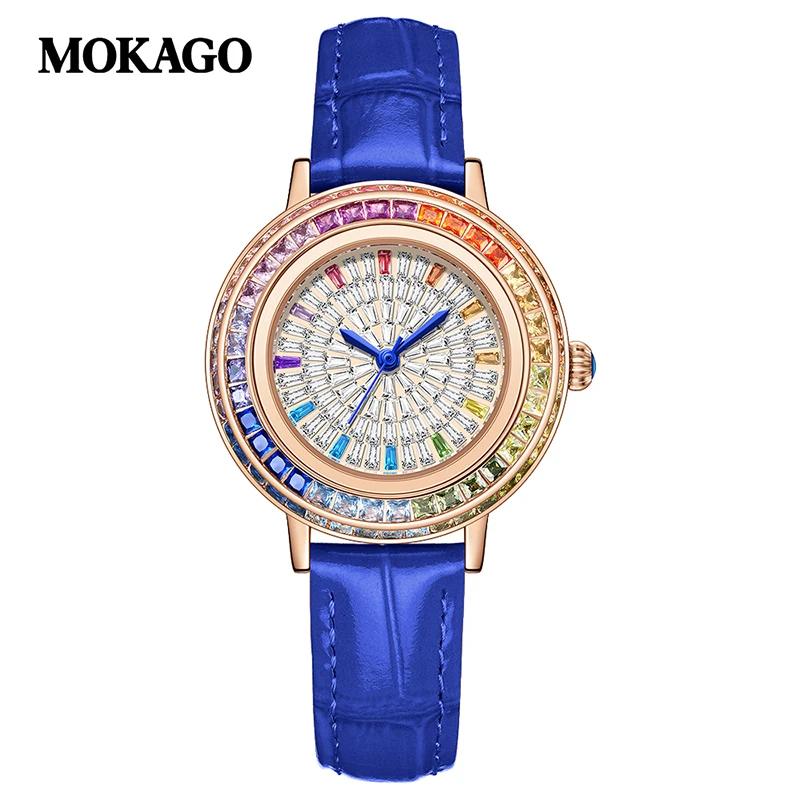 

MOKAGO 8116 Brand Fashion Women's Quartz Watches Water Resistant Leather Strap Casual Design Ladies Wristwatch reloj mujer