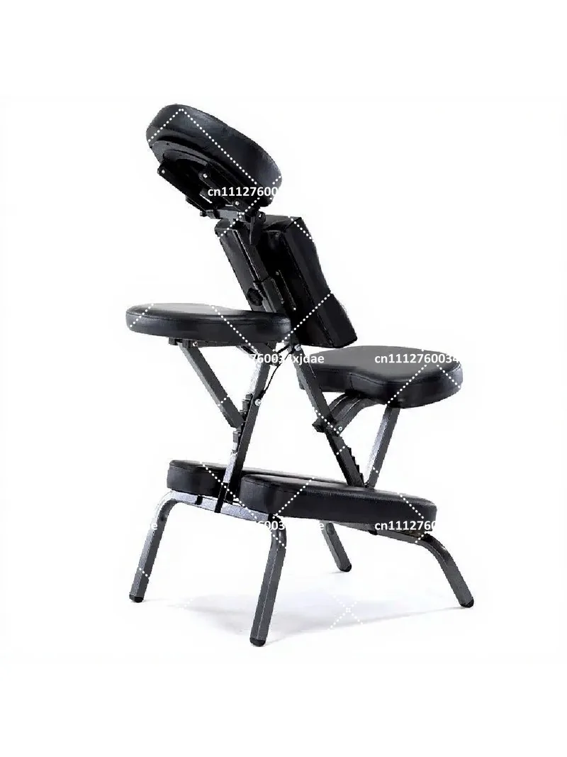 Portable Folding Massage Chair with Gua Sha Scraping Tool Storage, Tui Na Shiatsu Back Massager for Home Office Travel