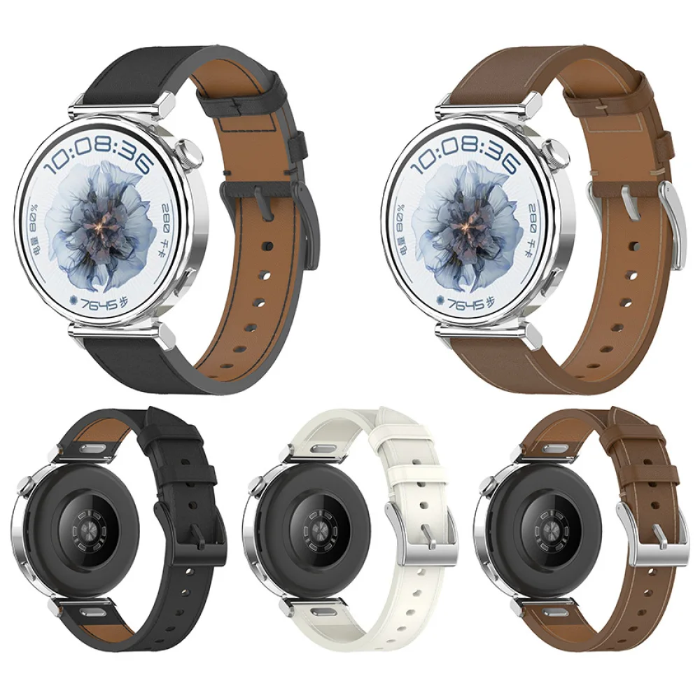 1pc Embossed Leather Strap Metal Pin Buckle 18mm/20mm Universal Wrist Band for Garmin/ COROS/ MI/ HUAWEI/ AMAZFIT Accessories
