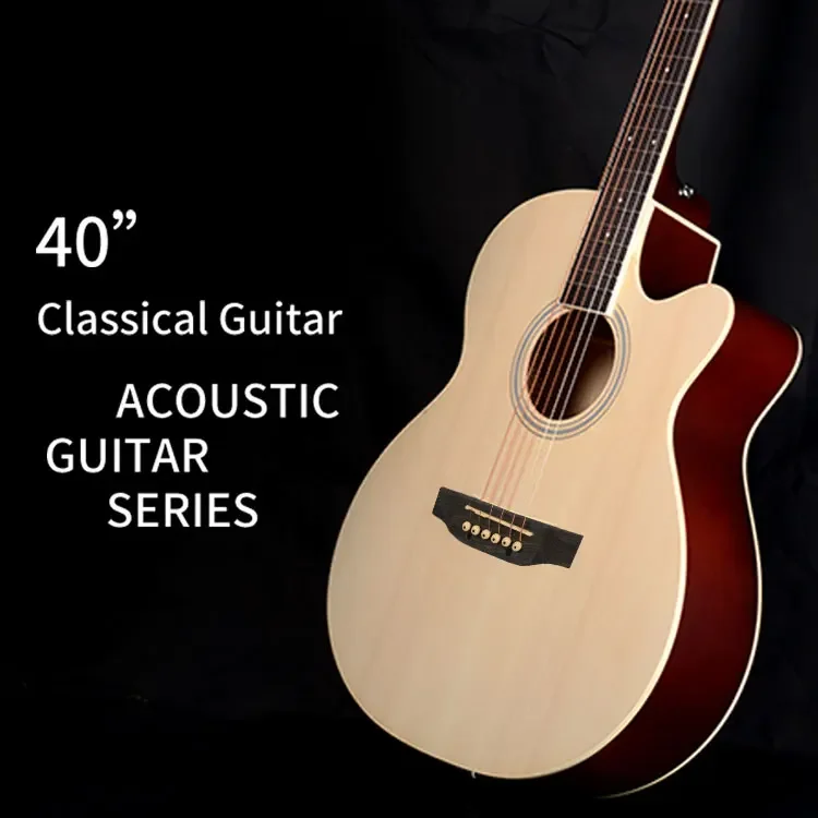 YYHC-Best Quality Premium Wood 6 Strings Guitar Adult 40 Inch Guitar Acoustic Beginner Guitar