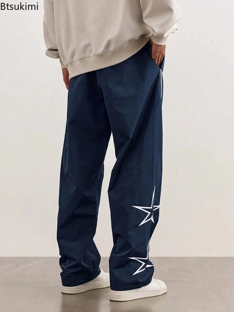 Vintage Fashion Streetwear Men's Embroidered Casual Trousers Straight Pocket Cargo Pants Male Outdoor Hiking Fishing Sweatpants - Image 6