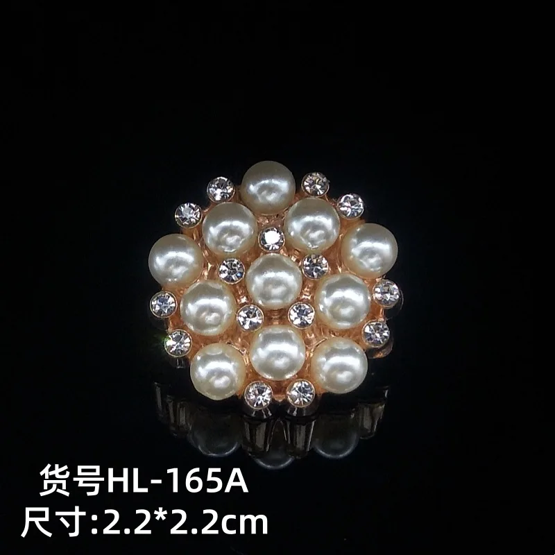 Retro Pearls Cluster Button Accessories Flatback 20pcs Silver Plated Metal Vintage Jewelry Fitting Embellishments Decorations