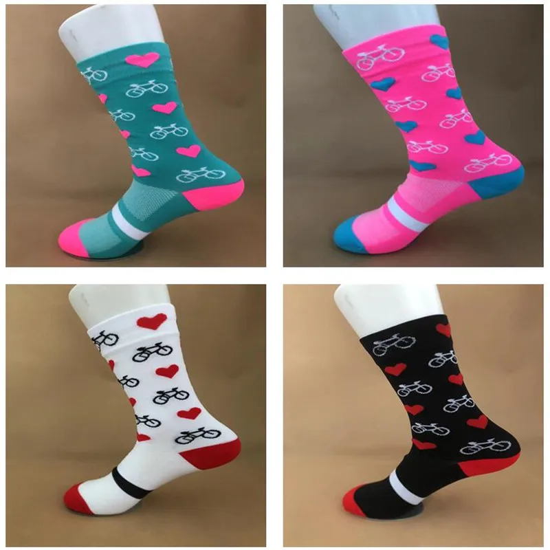 

Unisex Cycling Socks MTB Outdoor Sport Bike Love Socks Footwear for Road Compression Bike Socks
