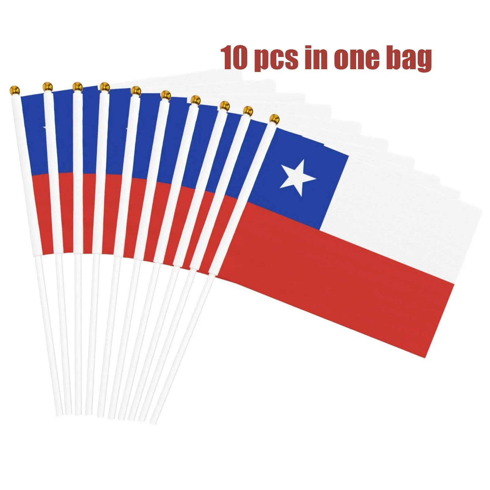 Fast Delivery 100% Polyester Chile Hand Flags