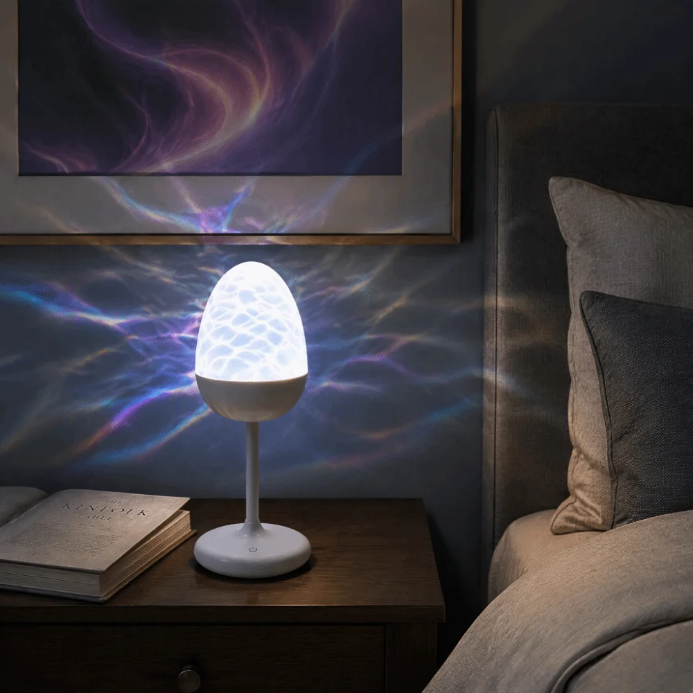 Water Wave Projection Bluetooth Speaker Multi-Function Ambient Lighting Night Light USB Powered Waveform Projection Sleep Lamp