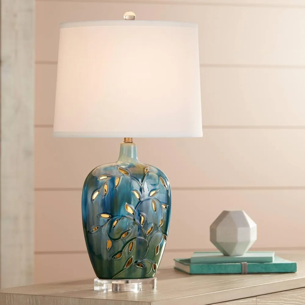 Cottage Table Lamp with Nightlight 24.5