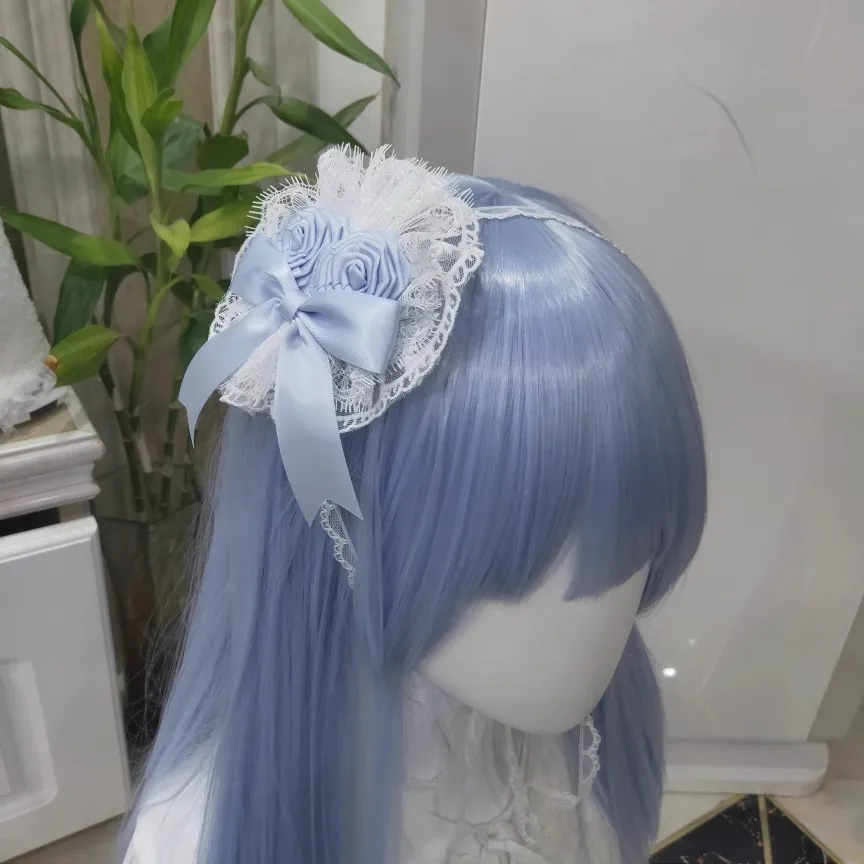 Lolita-Accessoires pour cheveux faits à la main, style gothique, fleur de rose noire, joli cadeau, reliure, polyvalent, nouveau, noir, blanc