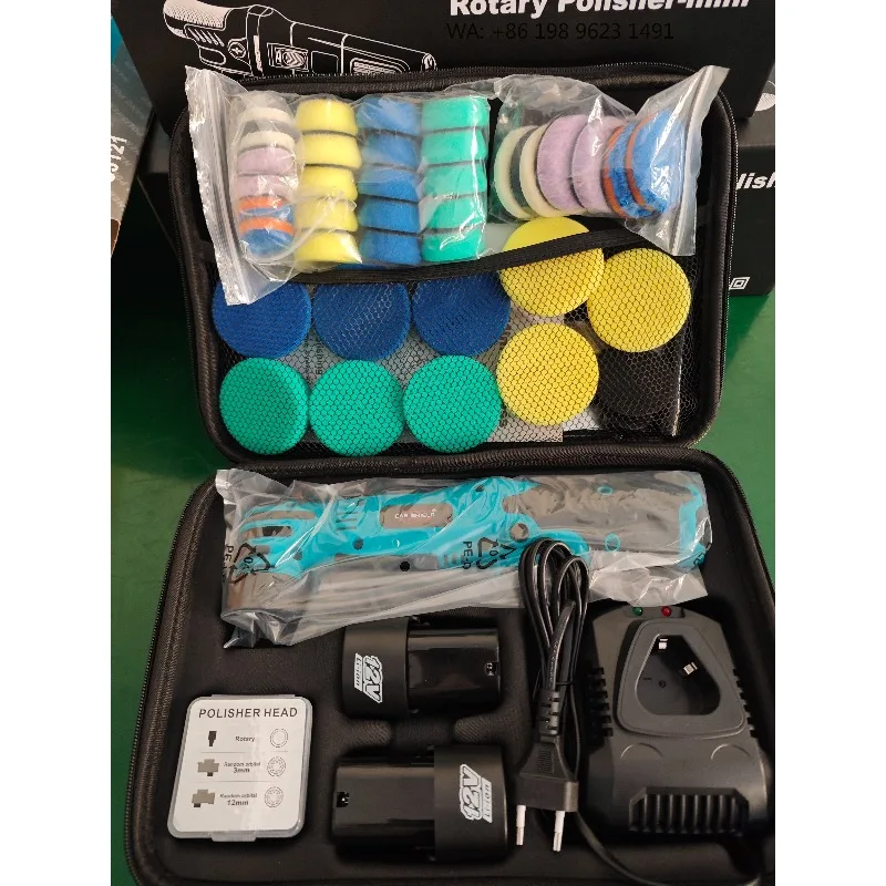 Mini Orbital Buffer Polishing Pad Set 1.5/2 Inch Surface Wax Buffing Tool For Auto Detailing Scratch Swirl Surface Gloss Restora