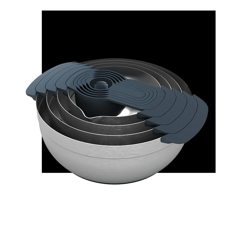Stainless steel tableware bowl basin measuring spoon baking bowl drain washing basket