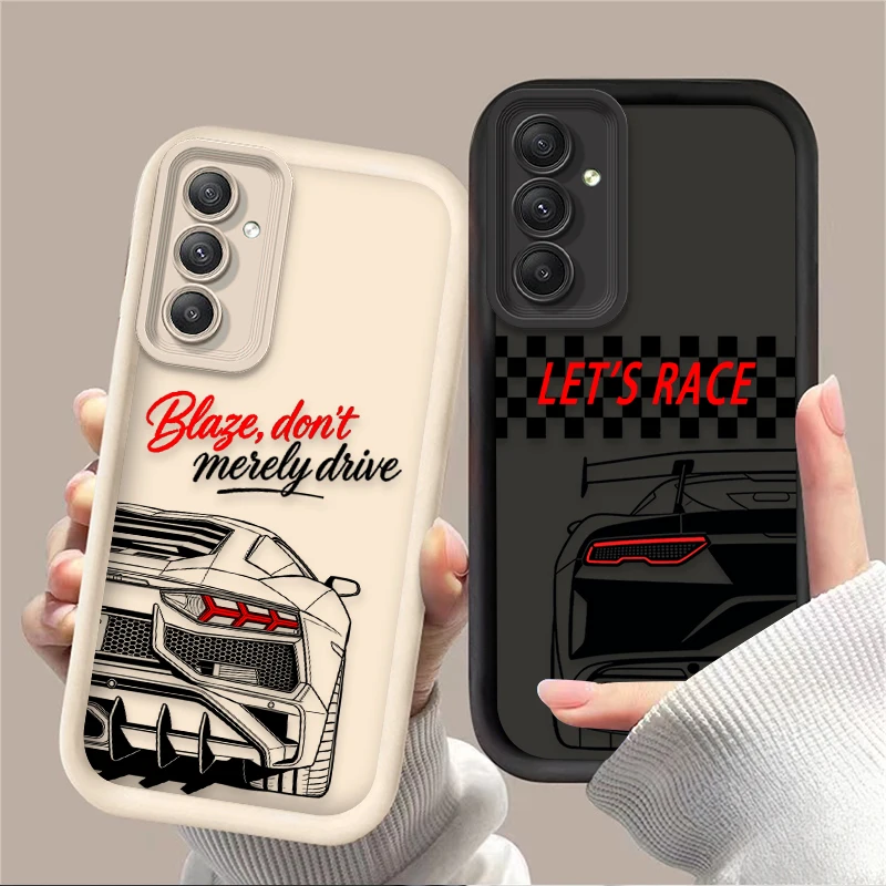 Fashion Sports Cool Car Case For Samsung Galaxy A54 A05S A05 A34 A24 A14 A53 A33 A23 A13 A52 A52S A32 A22 A12 A71 A51 A31 Cover