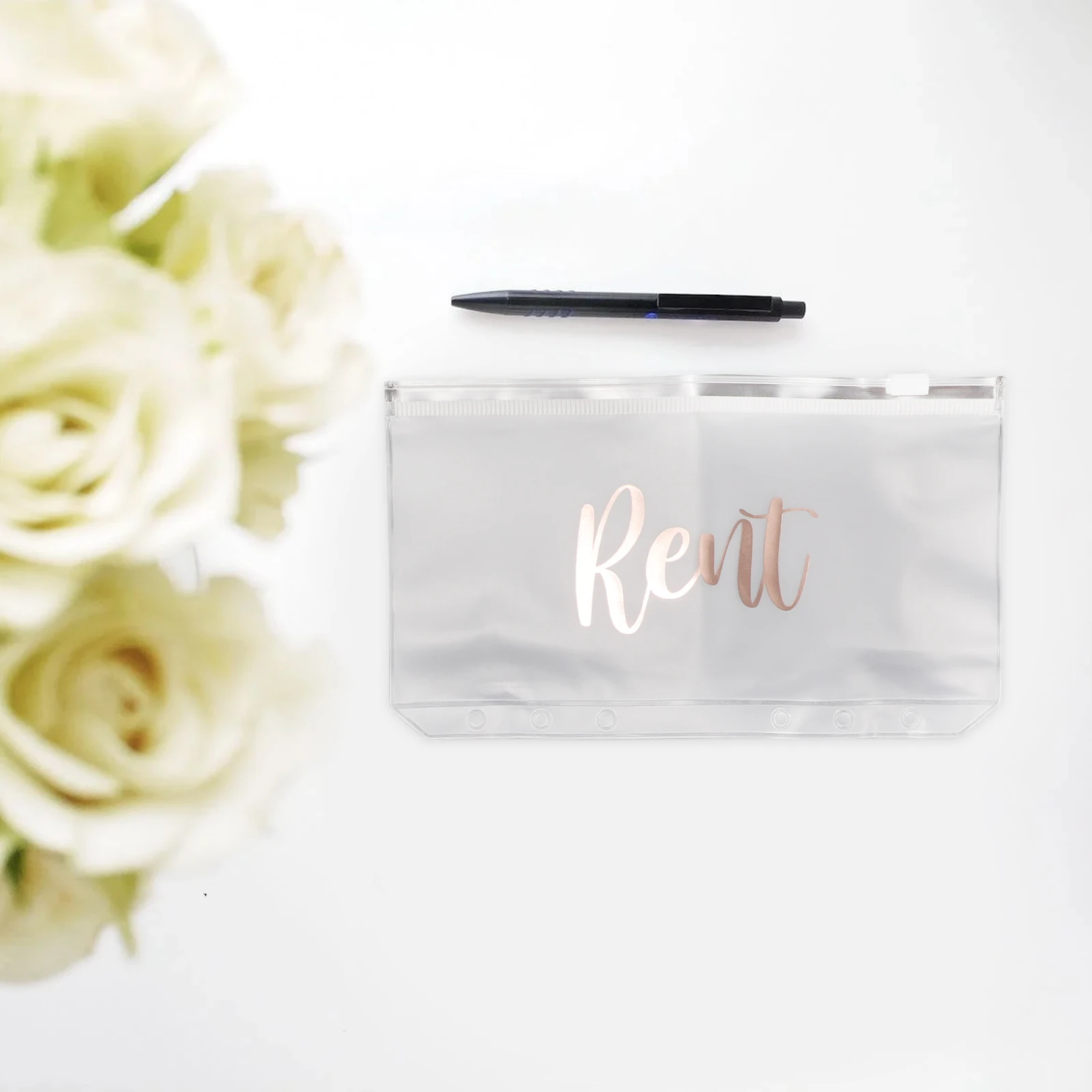 

10 Pcs Cash Budget Bag Clear Binder Pocket Zipper Pockets Paper Organizer Folder Folders Small