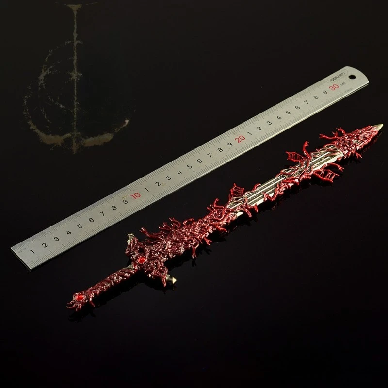 30 سنتيمتر/11.81in Eldenn لعبة الأسلحة الطرفية نماذج Profane السيف المقدس الحرف المعدنية لعبة السيف حلية جمع شاشة لكتبي