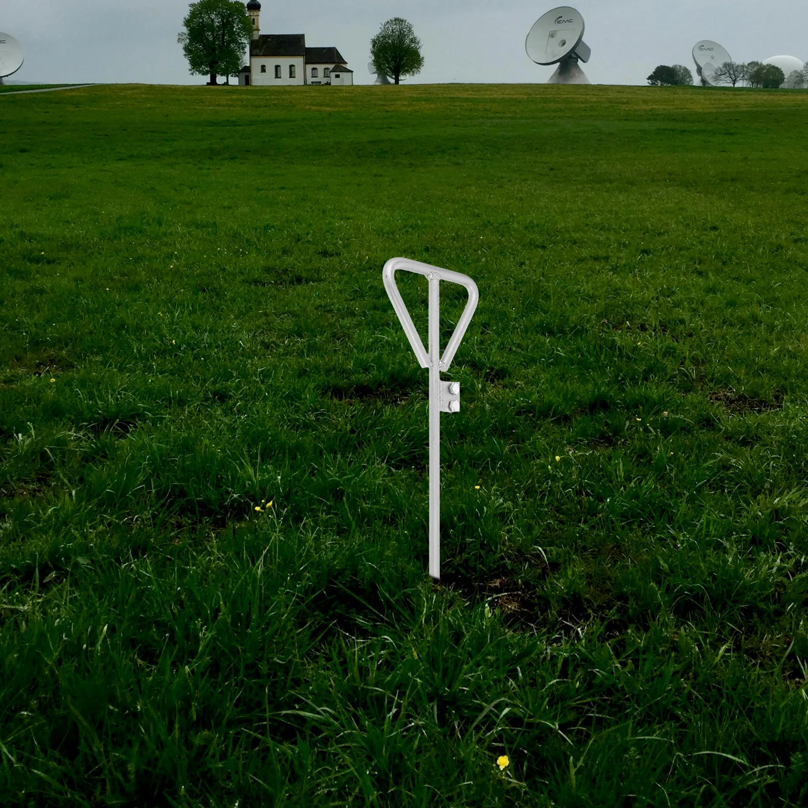 قضيب التأريض المجلفن، دبوس أرضي حديدي، تأريض ثابت وموثوق، آمن للمعدات الكهربائية المنزلية الخارجية