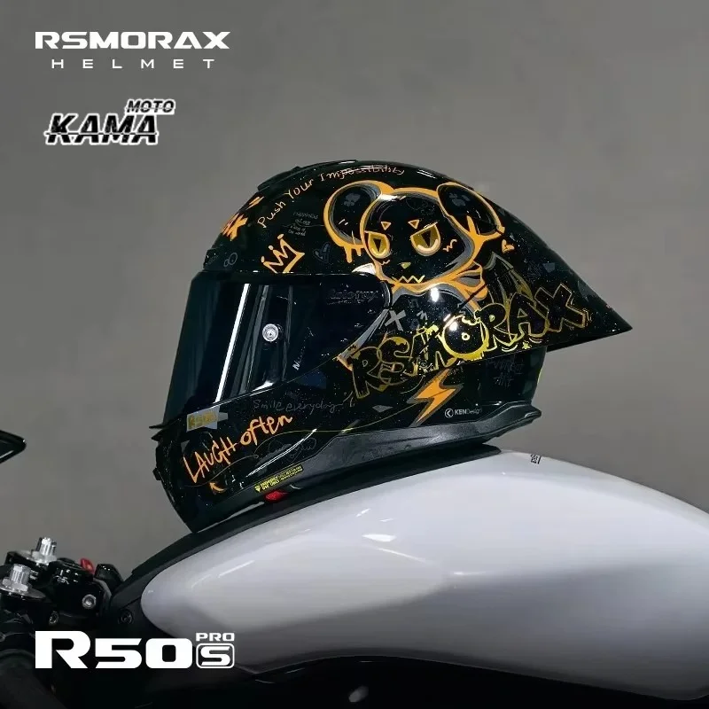 RSMORAX R50S Pro Motorcycle Sport Bike Helmet Women Full Face Large Spoiler Helmets Road Racing Casco Para Moto Lightweight