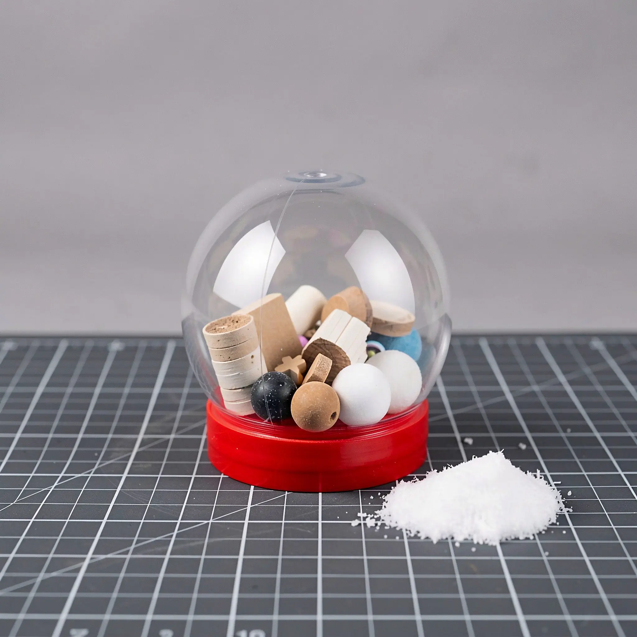 10 Pcs Clear Plastic Water Globe Detachable Screw Lid Snow Empty Globes Flower Terrarium DIY Christmas Ornament Blank