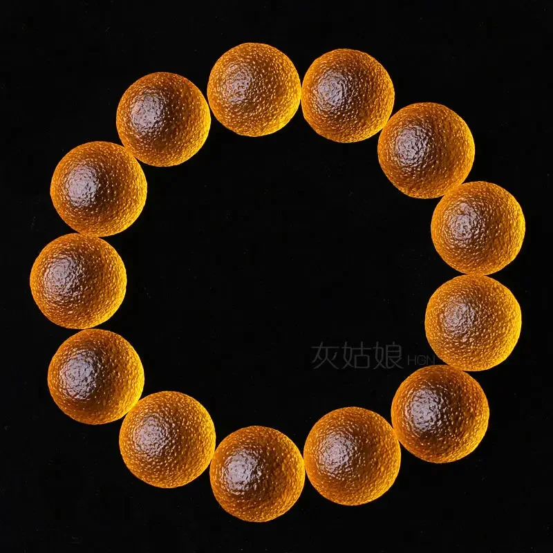 Scarce Amber Libyan Meteorite Bracelet Energy Raw Stone Luxury Hand String Cosmic Mineral Healing Melancholy for Men and Women
