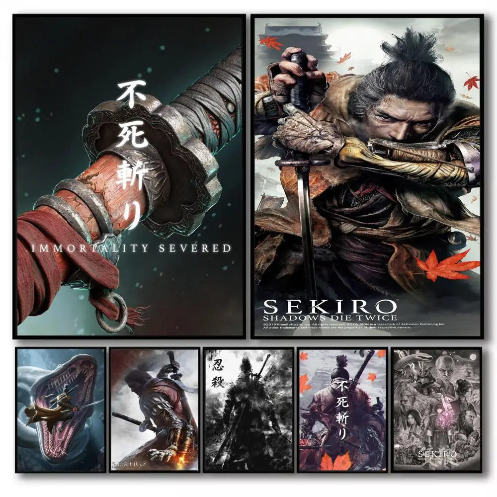Game S-SEKIRO S-Shadows Die Twice Painting Calligraphy Canvas Poster Art for Bedroom Living Room Home Decor Wall Decals Gift