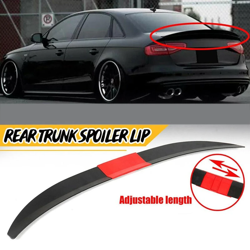 1 SET schwarzer oder roter universeller verstellbarer Auto-Spoiler, universelles Turbulenz-Modifikationsset, kompatibel mit den meisten Fahrzeugen