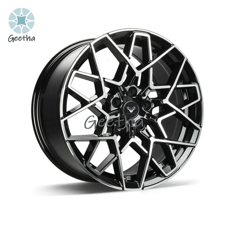 For Satin Black Milling Rivets Alloy Wheels Mag Wheel Passenger Car Forged Wheel Rim 15 18 20 Inch