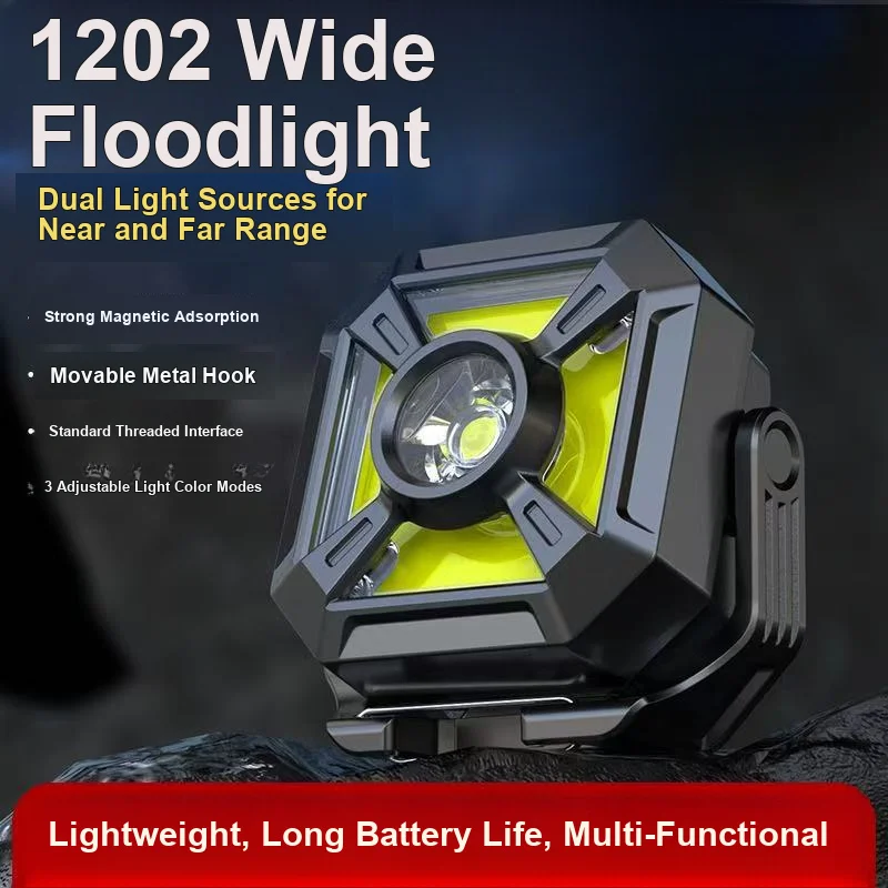 Portable Keychain Flashlight Rechargeable Magnetic Protective Strong Light for Outdoor Camping Car Repair Work