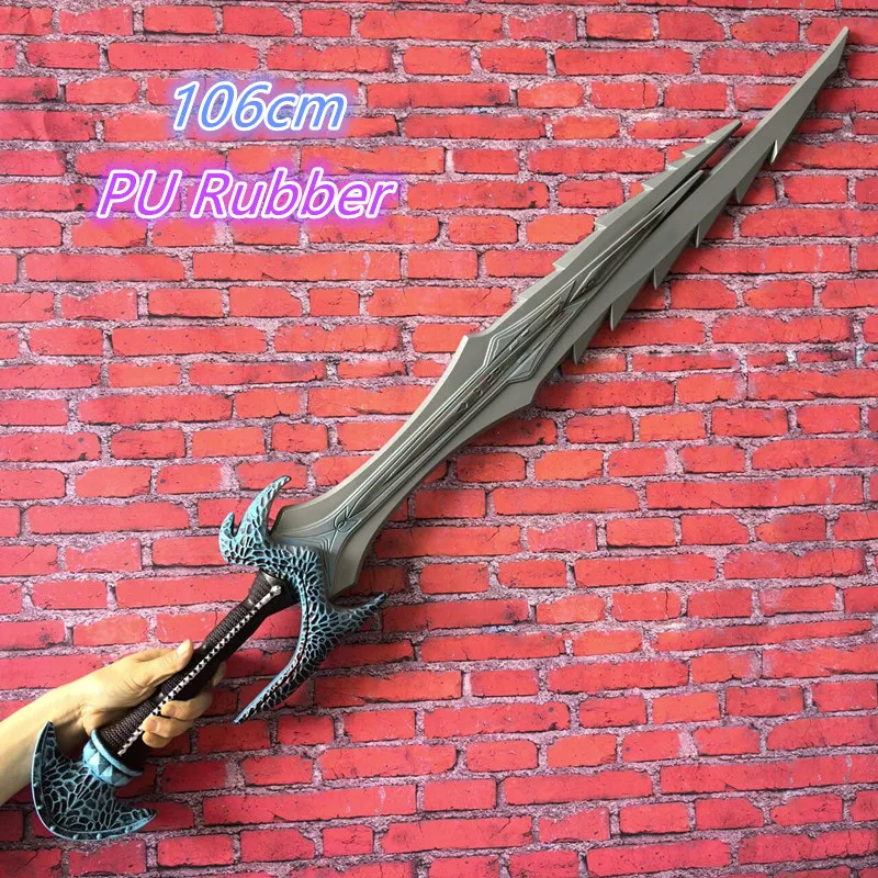 Cosplay 1:1 Melee hammers War Beast Elf Sword Weapon Dragon Scale Sword Skybreaker sword Role Playing Cos Safety PU Weapon Toy