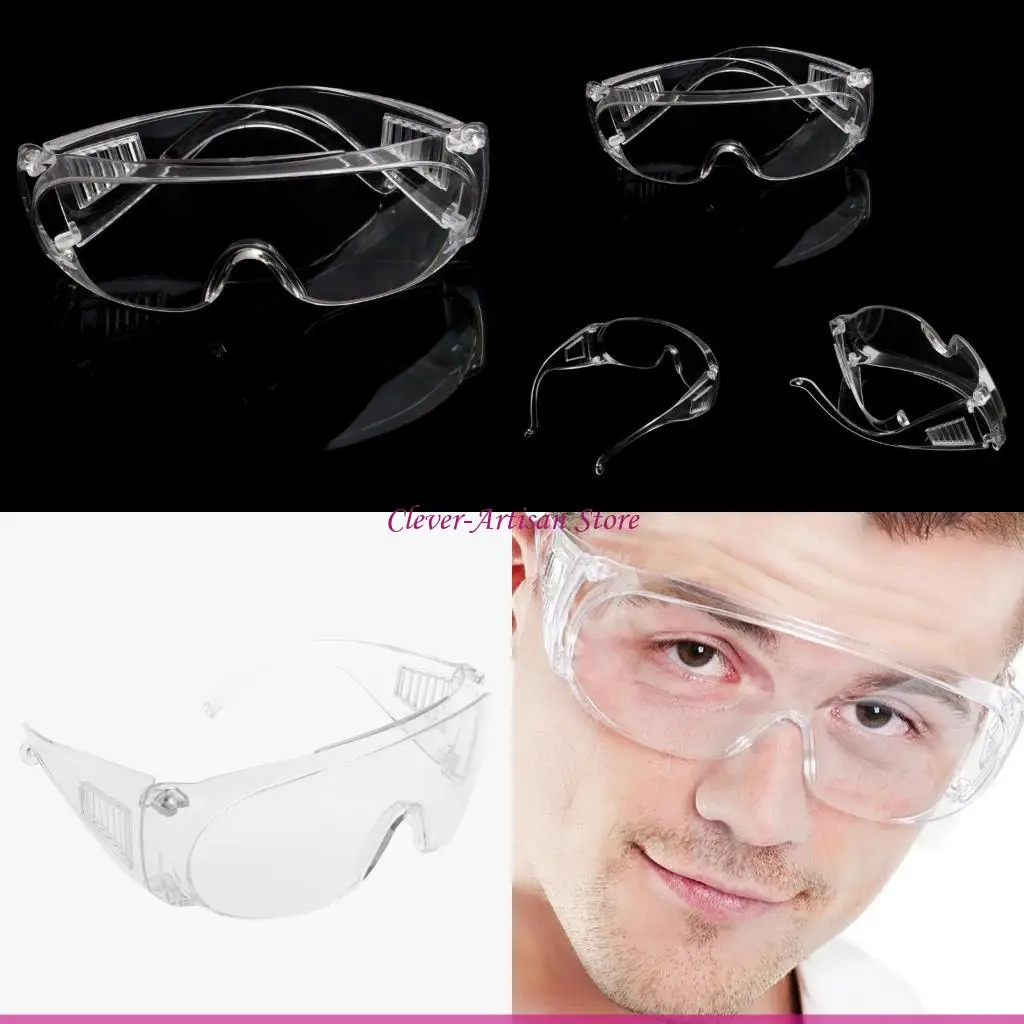 Gafas seguridad e06b sobre los anteojos envueltos alrededor del transparente cristal para protección Las gafas son